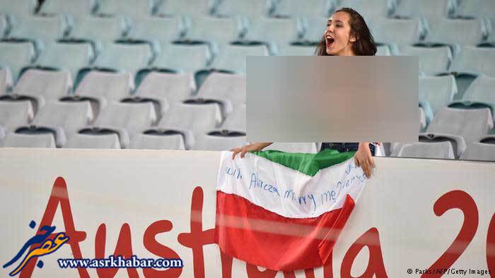 عکس: خواستگاری دختر ایرانی از علیرضا حقیقی در استادیوم