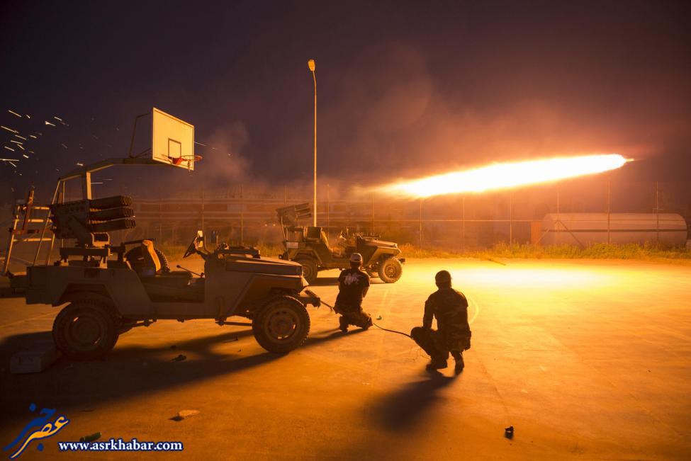 شلیک موشک به داعش از زمین بسکتبال (عکس)