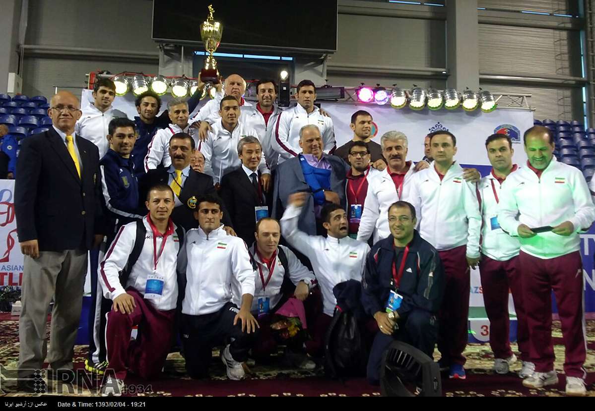 قهرمانی ایران در کشتی آزاد آسیا/عکس
