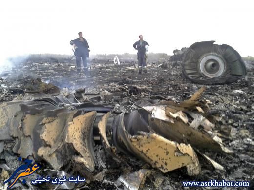 تصاویر: سقوط هواپیمای مالزی در مرز روسیه