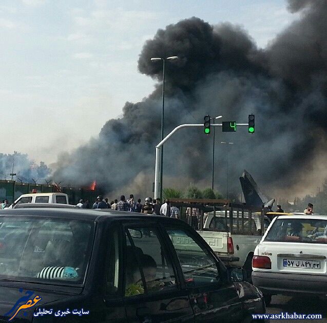 40 کشته در سقوط هواپیمای مسافربری در شهرک آزادی تهران