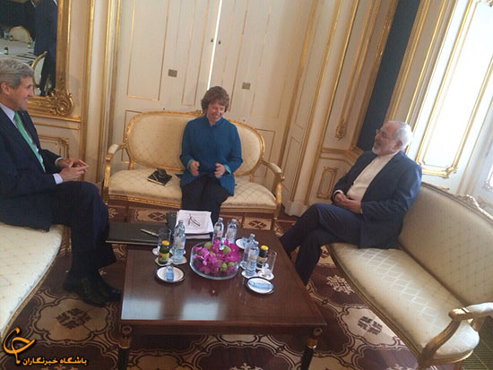 نشست 3 جانبه ظریف، اشتون و کری (عکس) نشست 3 جانبه ظریف، اشتون و کری (عکس)