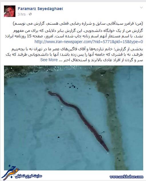 وقتی یک خبرنگار مرد، زن می شود + عکس وقتی یک خبرنگار مرد، زن می شود + عکس