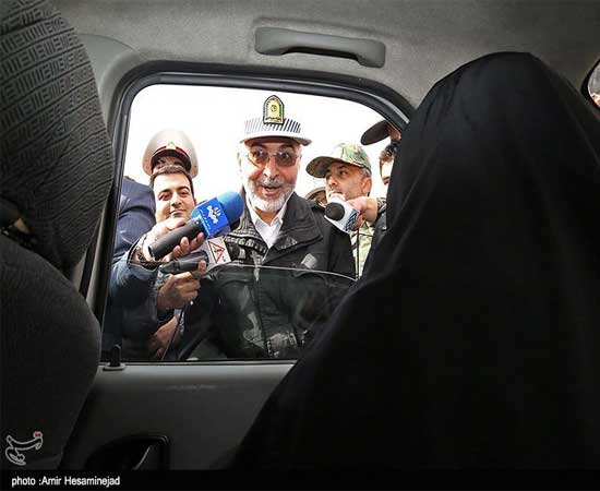 بازدید رئیس پلیس راهور ناجا از آزاد راه قم - تهران