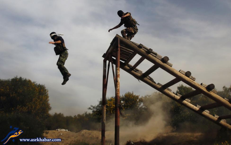 تمرین نظامی فلسطینی ها (عکس)