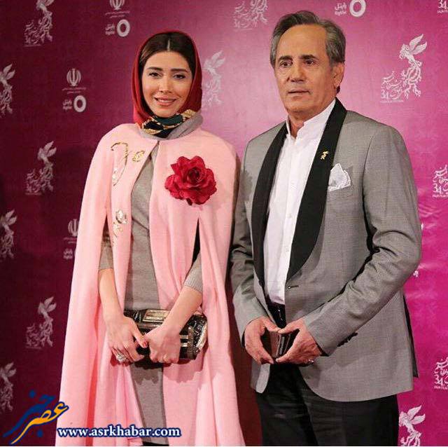 پدر و دختر بازیگر ایرانی روی فرش قرمز (عکس)