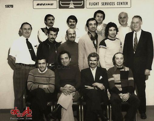 عکس یادگاری اولین خلبانان ایرانی بوئینگ ۷۴۷(+عكس)