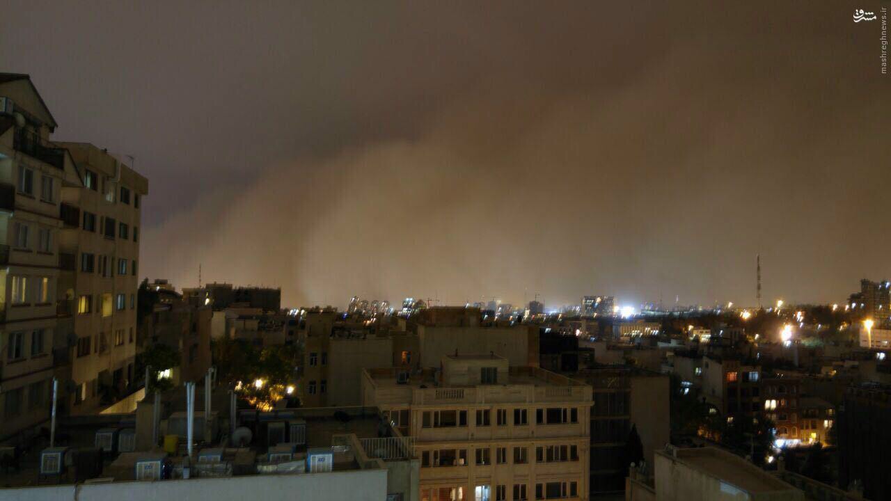 طوفان و رعد برق شدید در تهران+عکس