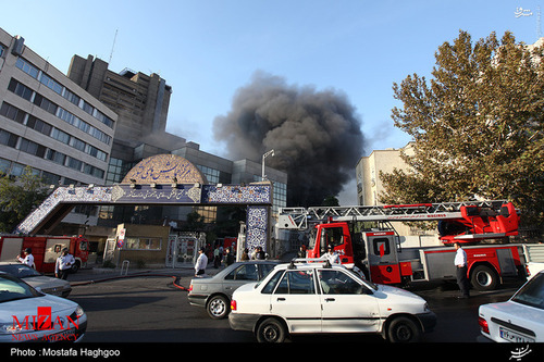 آتش سوزی در ساختمان وزارت کشور (+عکس)