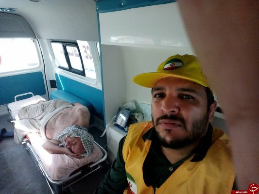 سلفی امدادگر ایرانی با مجروح فاجعه منا!