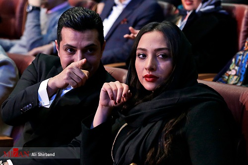 اشکان خطیبی و همسرش در اختتامیه جشنواره +عکس
