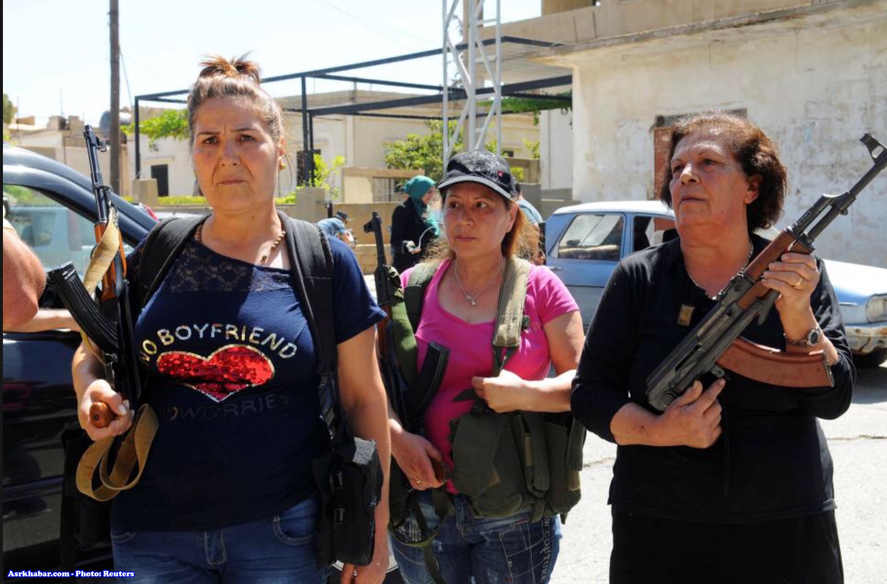 خبرنگاران زن مسلح در لبنان (عكس)