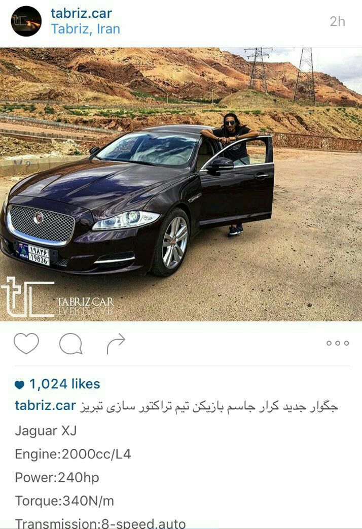 خودرو لوكس جاسم كرار در ايران (عكس)