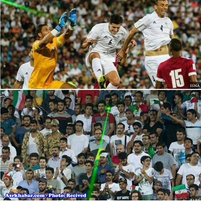 اقدام زشت ایرانی ها در مسابقه با قطر (عکس)
