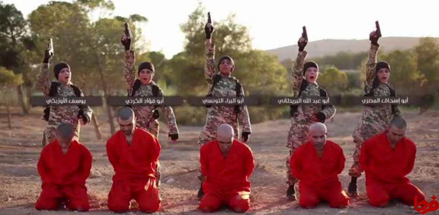 عکس: اعدام پنج نیروی کرد توسط کودکان داعشی