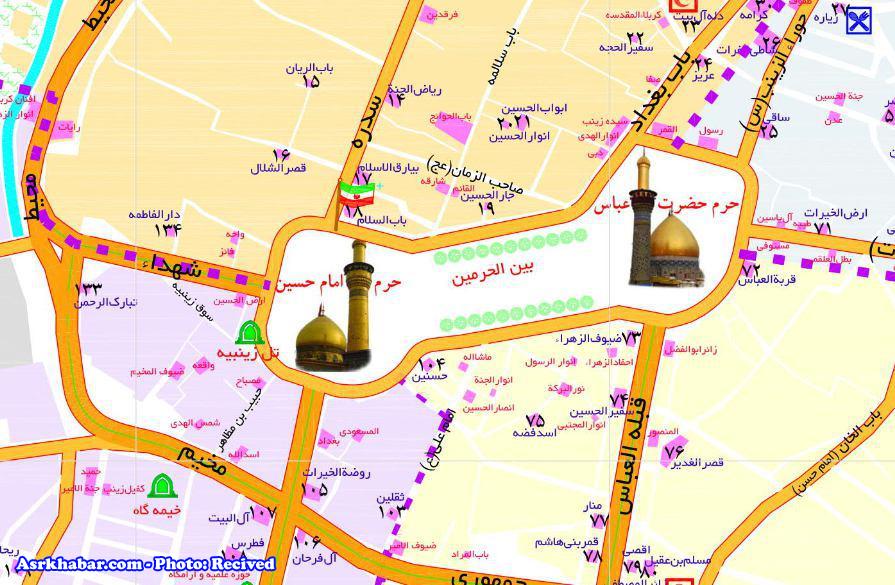 جزئیات پیاده روی اربعین/نقشه پیاده روی/نکات مهم برای پیاده روی اربعین/نقشه کامل مرزهای ایران