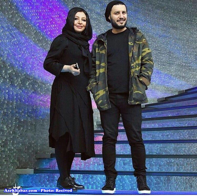 تیپ جالب بازیگر مشهور ایرانی در کنار همسربازیگرش(عکس)