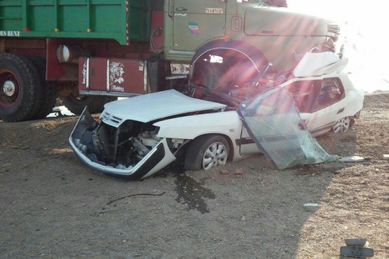 تصادف مرگبار کامیون با زانتیا (عکس)