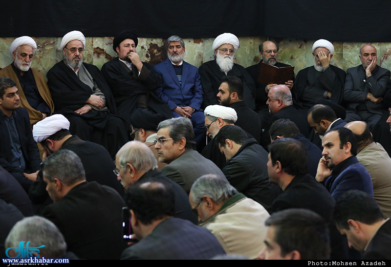 آيت الله هاشمي و سيد حسن خميني در مراسم بزرگداشت آیت الله موسوی اردبیلی(ره) در تهران(عكس)
