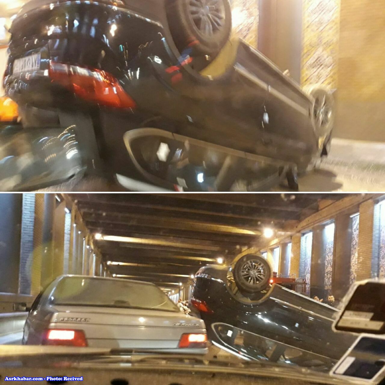 تصادف زنجیره ای در خیابان های تهران (+عکس)