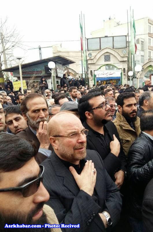 حضور قالیباف در مراسم تشییع شهید خیابان پاسداران (+عکس)