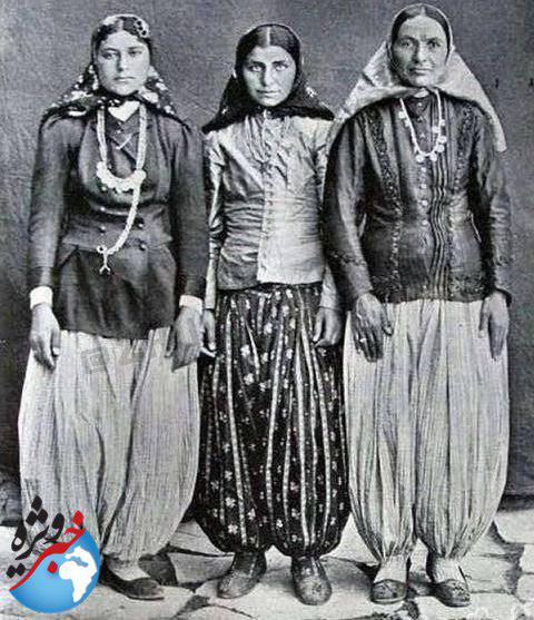 تیپ دختران بالا شهر تهران در زمان قاجار (عکس)