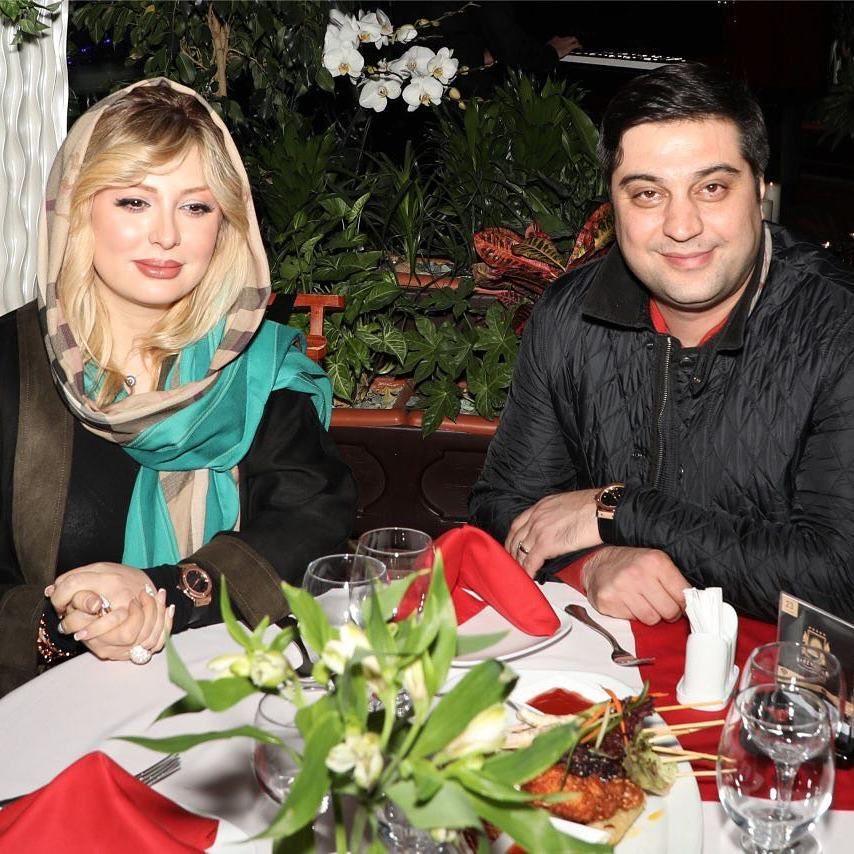 تیپ متفاوت نیوشا ضیغمی و همسرش در یک رستوران! (+عکس)