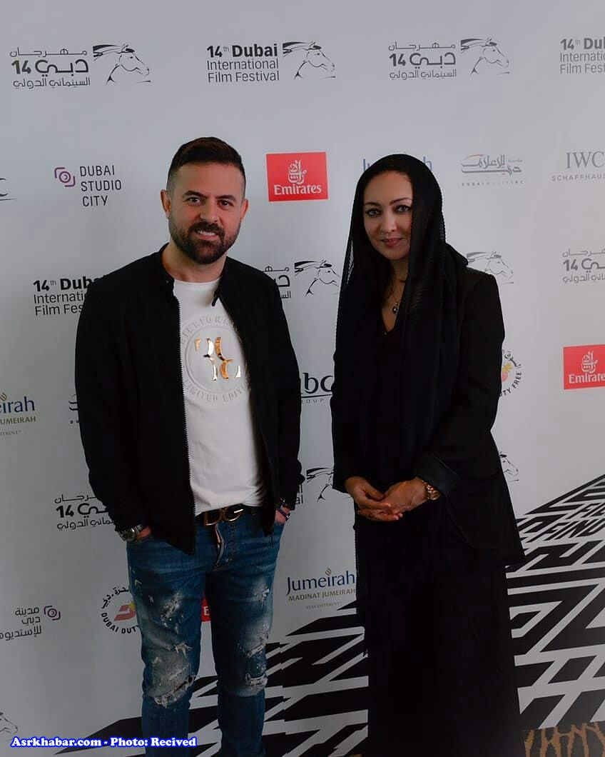 تیپ نیکی کریمی به همراه آقای بازیگر در جشنواره دوبی! (+عکس)