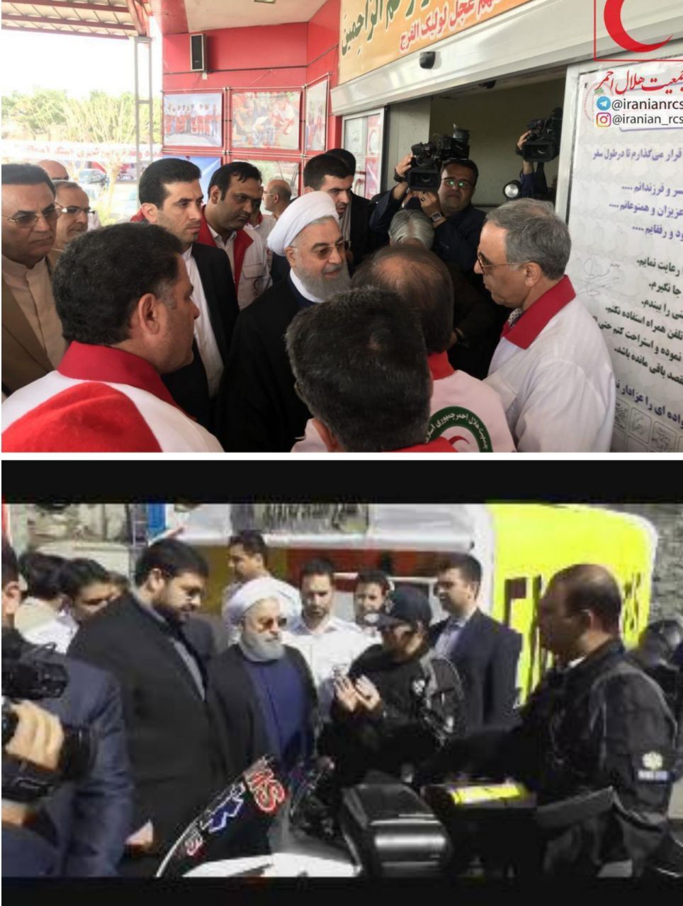 بازدید سرزده روحانی از ایستگاه سلامت اورژانس در بزرگراه تهران- کرج
