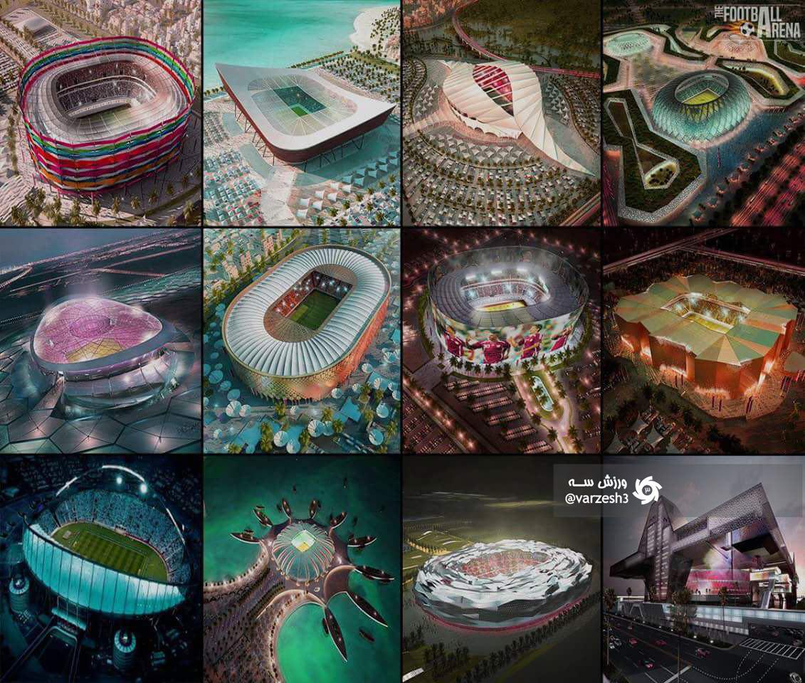 استادیوم های فوق مدرن قطری برای جام جهانی ۲۰۲۲ (عکس)