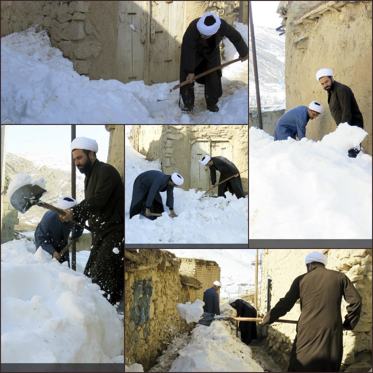 برف روبی طلاب خراسان شمالی در روستاها (+عکس)