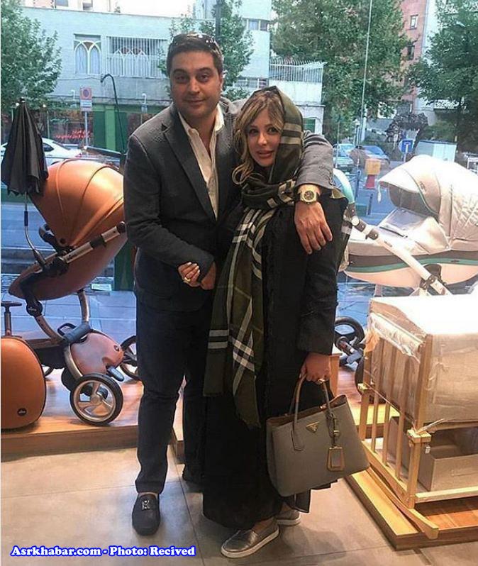 نیوشا ضیغمی و همسرش در حال خرید سیسمونی(+عکس)