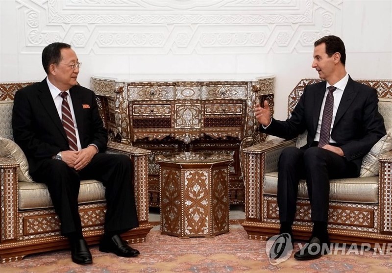 دیدار وزیر خارجه کره شمالی با بشار اسد (+عکس)