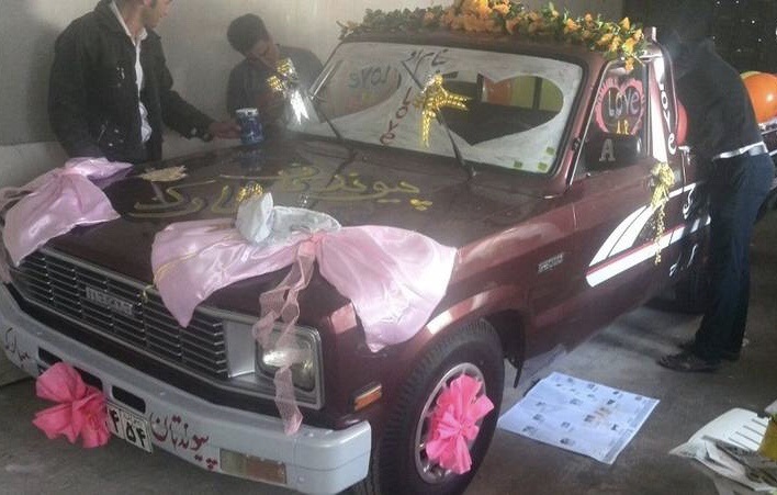 ماشین عروس متفاوت در کرمان (+عکس)