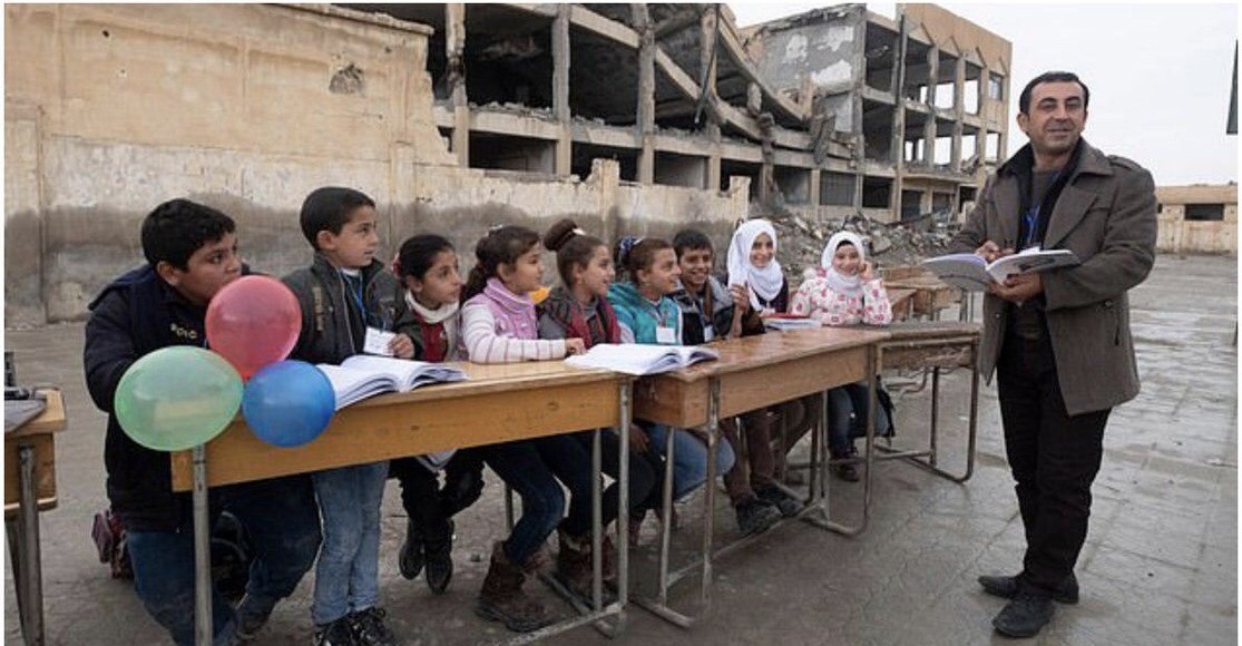 اولین کلاس درس دانش‌آموزان سوری در «رقه» پس از 4 سال (+عکس)