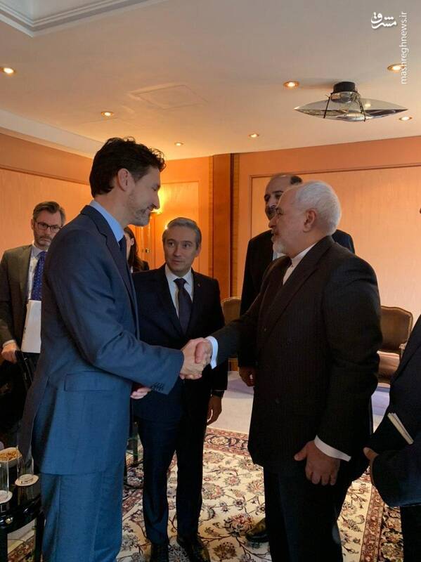 دیدار ظریف با نخست وزیر کانادا (+عکس)