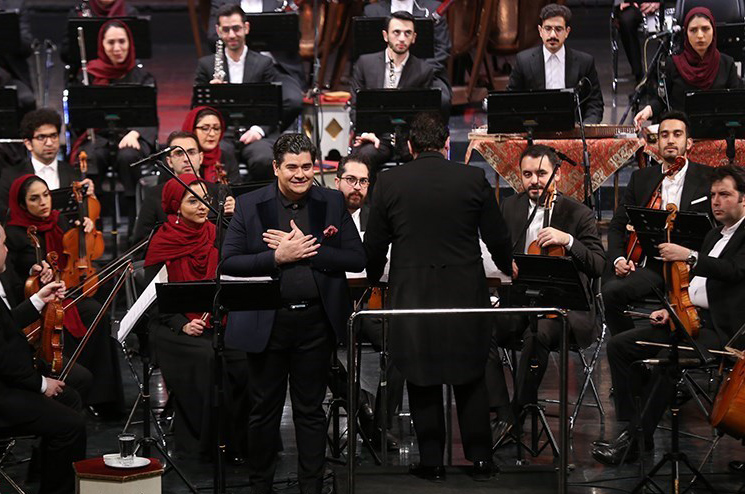 اجرای ارکستر ملی ایران به رهبری سهراب کاشف و خوانندگی سالار عقیلی(+عکس)