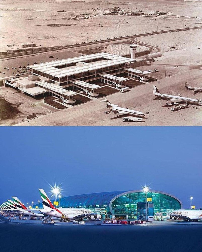 فرودگاه دبی، الان و 59 سال پیش (+عکس)