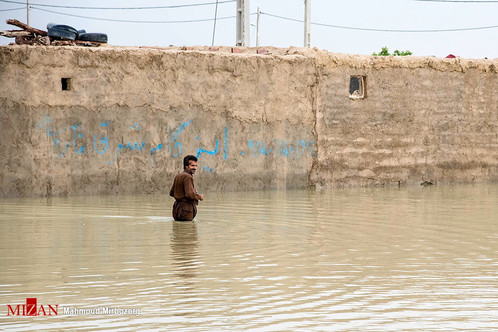 ارتفاع آب در سیستان و بلوچستان (+عکس)