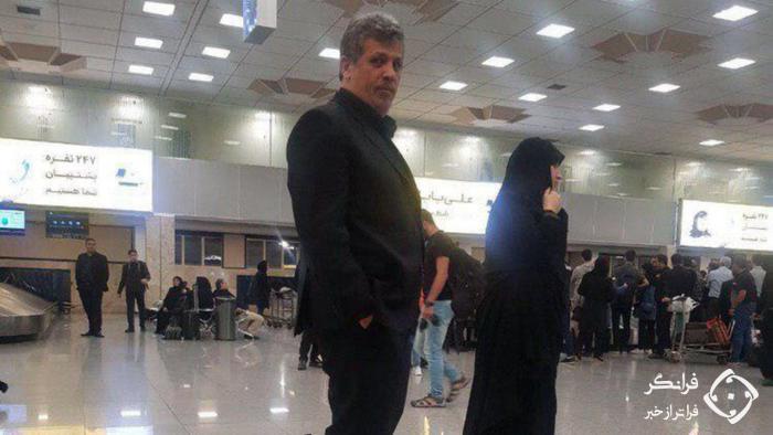 مهدی هاشمی با همسرش در فرودگاه مهرآباد دیده شد (عكس)