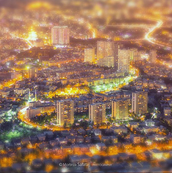 نمایی جذاب از محله شهرک غرب تهران در شب(+عکس)