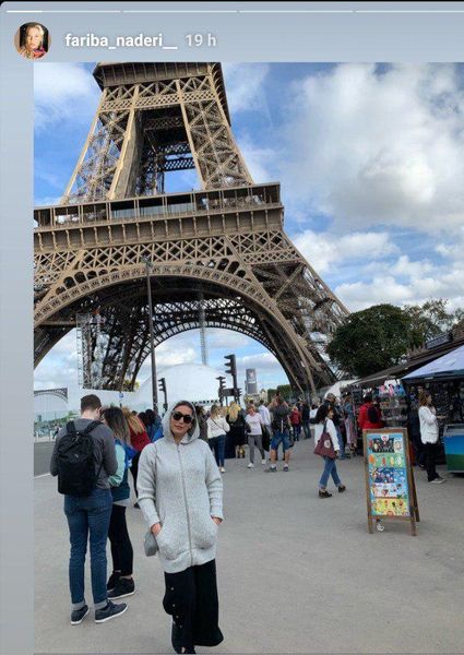 ظاهر فر‌یبا نادری کنار برج ایفل فرانسه (+عکس)