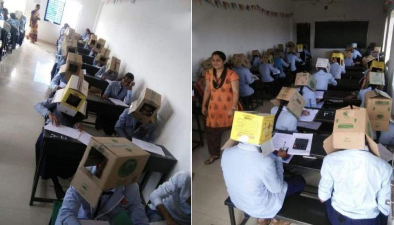 راه جلوگیری از تقلب دانش آموزان هندی! (+عکس)