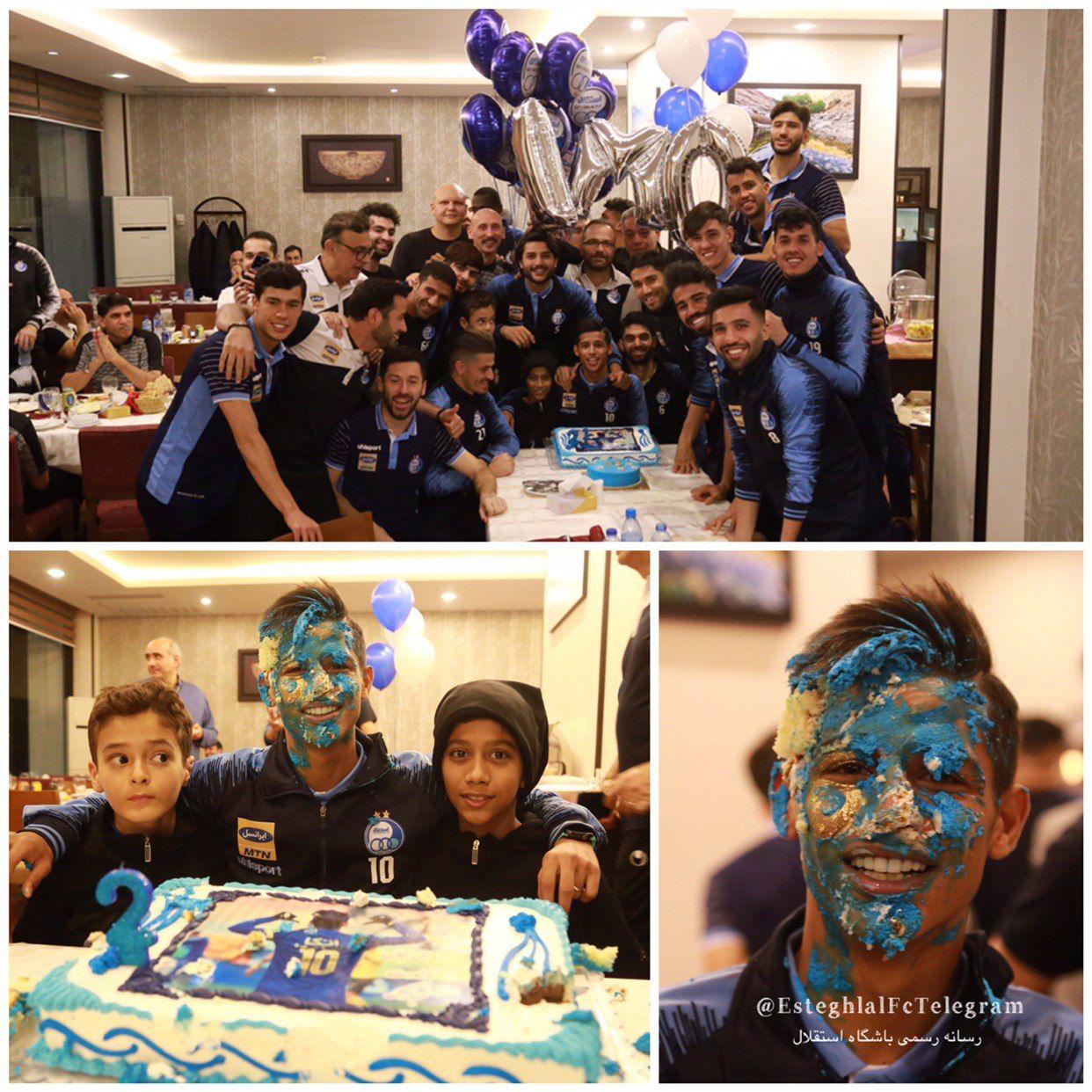 جشن تولد مهاجم گلزن در اردوی تیم پایتخت (+عکس)