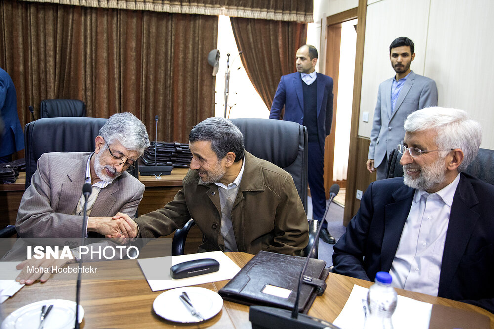 پیمان دوباره احمدی‌نژاد و حدادعادل (+عکس)