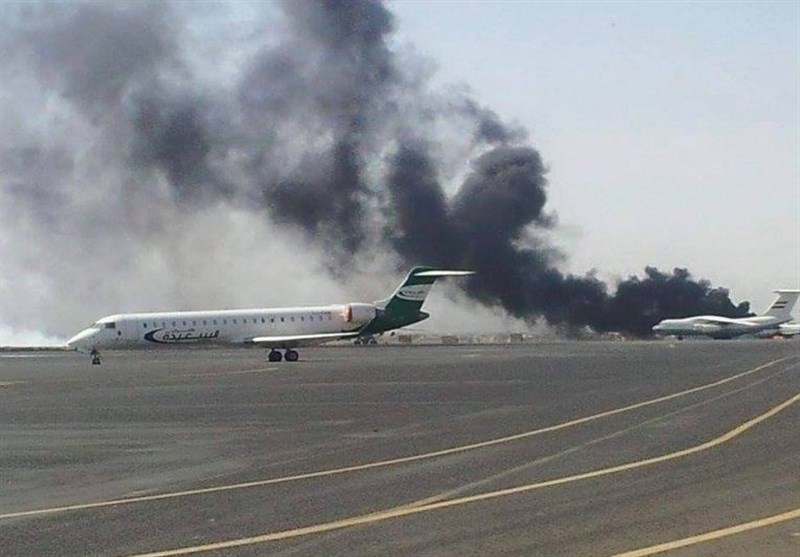 ۲ حمله هوایی عربستان به فرودگاه محاصره شده «صنعاء»