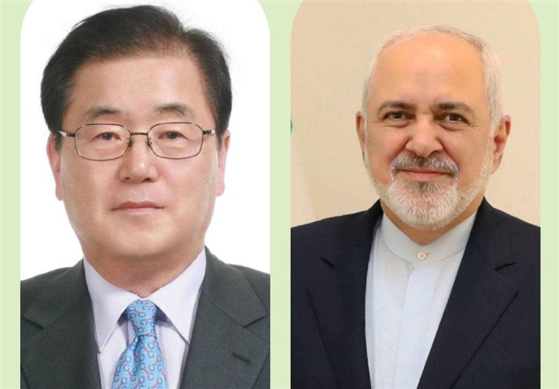 گفتگوی تلفنی وزرای امور خارجه جمهوری اسلامی ایران و کره جنوبی