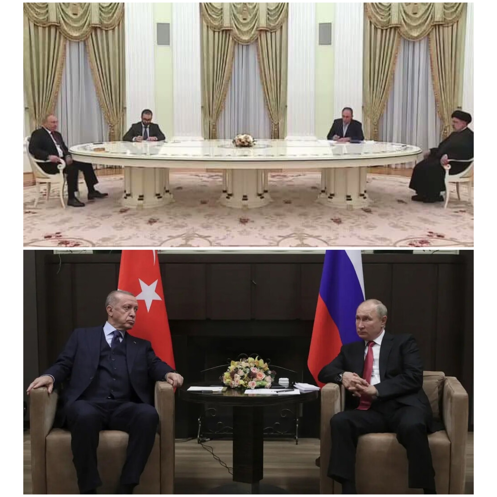تفاوت میزبانی پوتین از رئیسی و اردوغان(عكس)