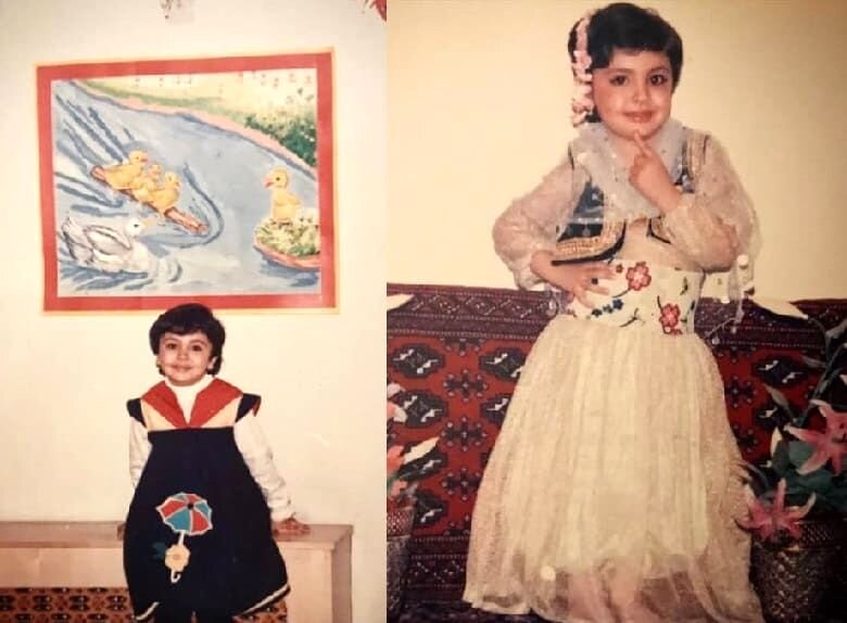 عکسی قدیمی و دیده نشده از کودکی همسر جواد عزتی