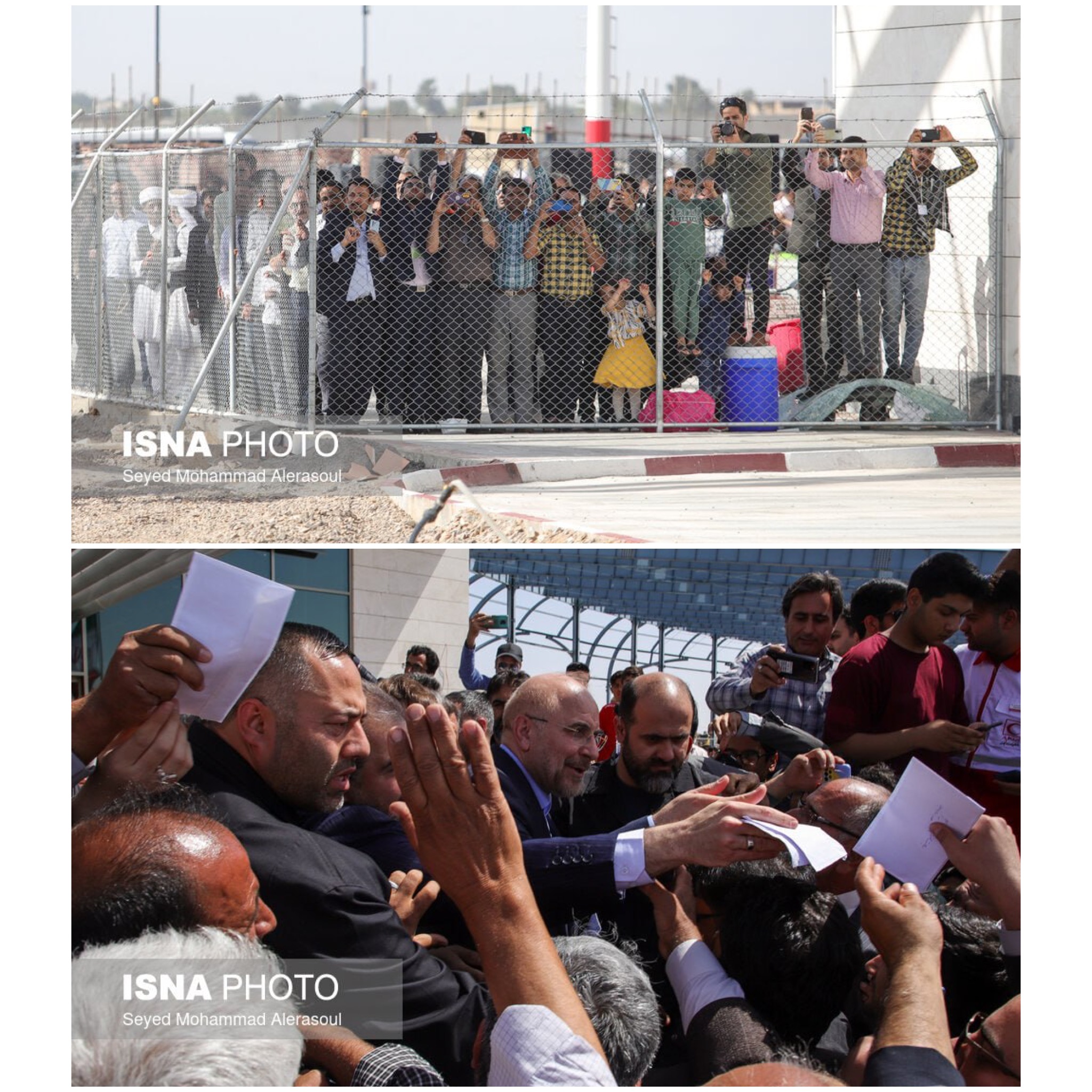 دو تصویر معنادار از افتتاح فرودگاه با حضور قالیباف